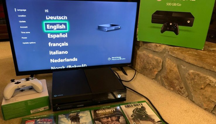 Microsoft Xbox One 500GB Video Game 1540 Console Bundle Gaming System w/ 4 games