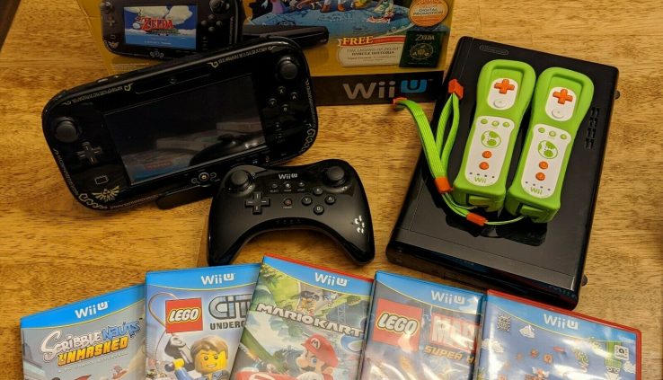Nintendo Wii U – Story of Zelda 32GB Bundle + 3 Extra Controllers + 5 Video games