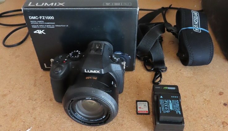 Panasonic Lumix DMC-FZ1000 20.1 MP Digital Digicam – Dim+3 Batteries++