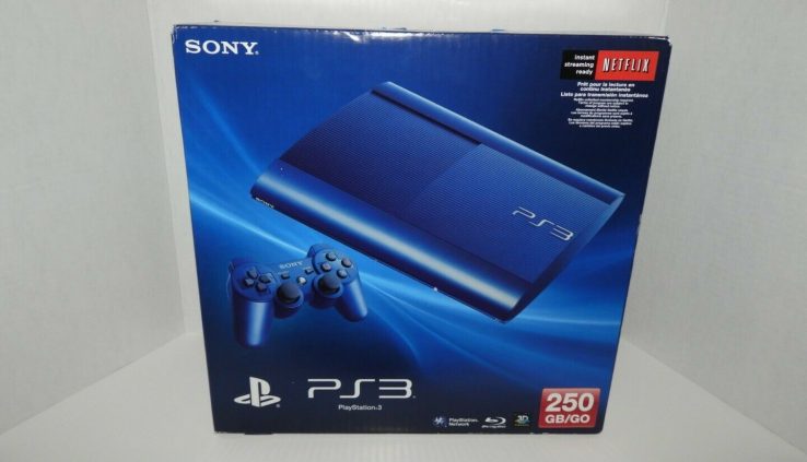 **SEALED** Sony Playstation3 Expansive Slim 250gb Console Azurite Blue PS3 System