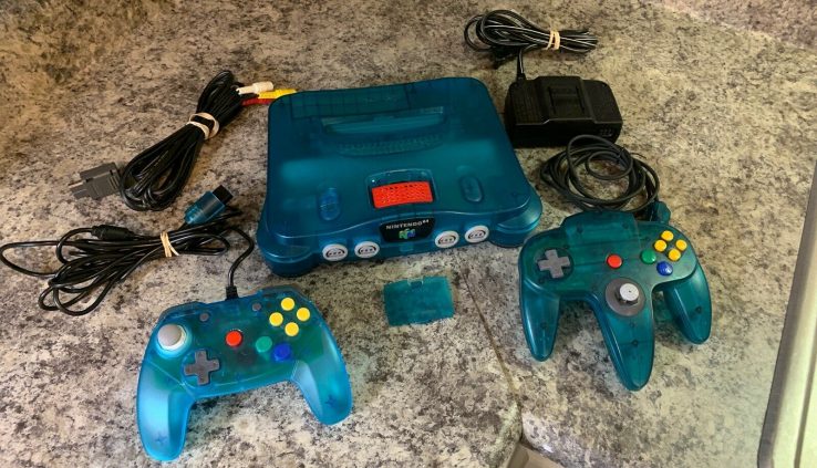 AUTHENTIC Ice Blue N64 Console w/ OEM Nintendo Controller & Expansion Pak