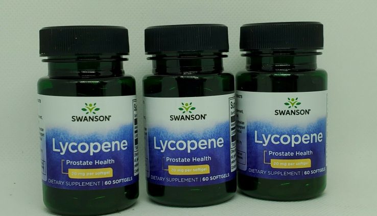 3 Pack Swanson Lycopene 20 mg 60 Softgels (180 Whole)