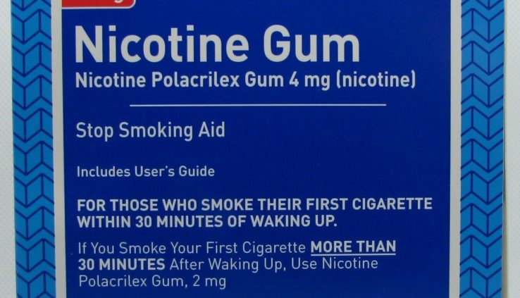 Nicotine Gum 4 mg 100 Rely Field Ice Mint Taste Exp 09/2020