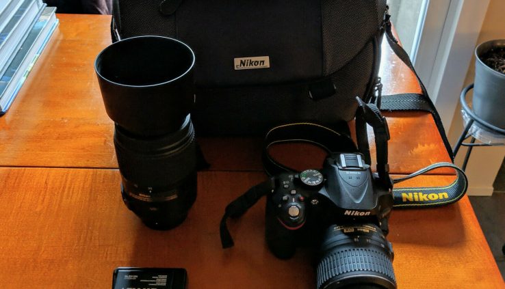 Nikon D D5200 24.1MP Digicam With Earn Charger SDHC Card and Two Lenses