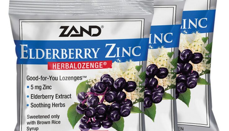 Zand HerbaLozenge Elderberry Zinc  |  15 Lozenges, 3 Bags