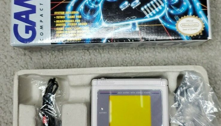 Nintendo Gameboy Celebrated Box sealed headphones and Tetris parts or repair