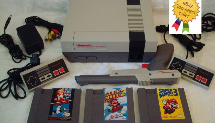 NINTENDO NES Console Machine Bundle NEW 72 PIN Video games Gigantic Mario 1 2 3 GUARANTEED