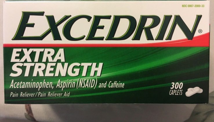 Excedrin Extra Energy 300 Caplets Headache Inconvenience Reliever Acetaminophen 02/2022