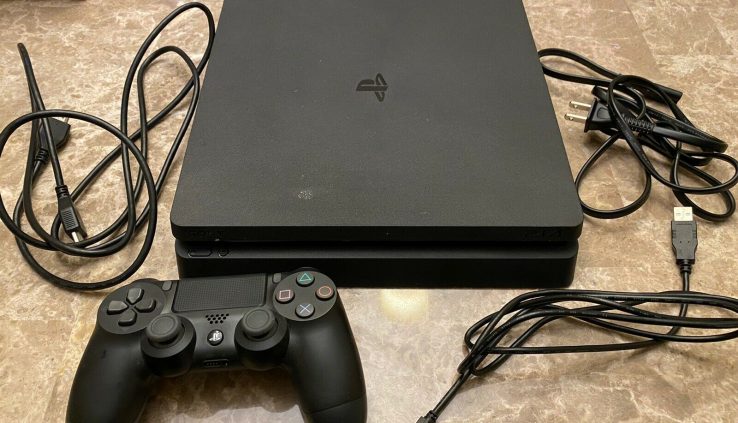SONY PLAYSTATION 4 SLIM 500GB BLACK WITH CONTROLLER WORKING PERFECTLY