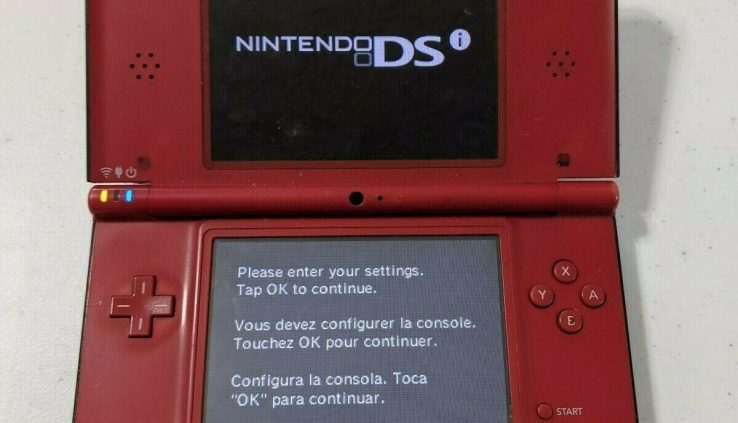 Nintendo Handheld Game Diagram DS iXL Crimson Maroon Orderly Veil