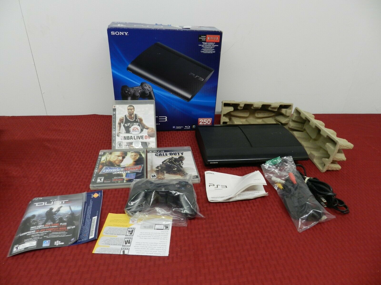 Sony PlayStation 3 Launch Edition 250GB Shaded Console W/ 3 Video games