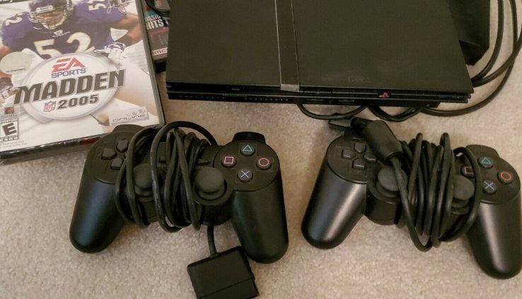 Ps2, sunless console, 2 controllers, cords and 2 video games