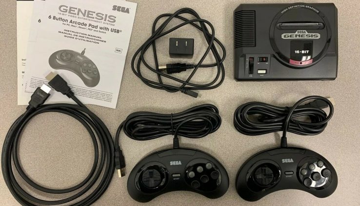 SEGA Genesis Mini Video Sport Console –  MK-16000 With Two 6 Button Controllers
