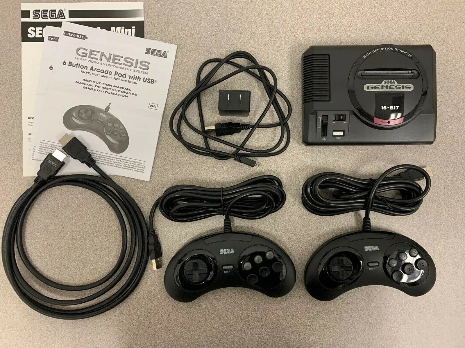 SEGA Genesis Mini Video Sport Console - MK-16000 With Two 6 Button ...