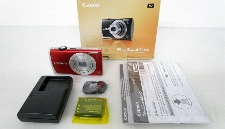 Canon PC1963 PowerShot A2500 16MP Digital Point + Shoot Digicam NEW Originate Field (a)