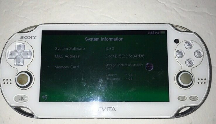 Sony PS Vita (PCH-1001) Firmware 3.70 – White No Charger