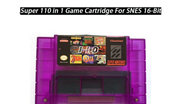 Immense 110 in 1 Video Game Cartridge For SNES 16-Bit Multicart NTSC SNES Nintendo