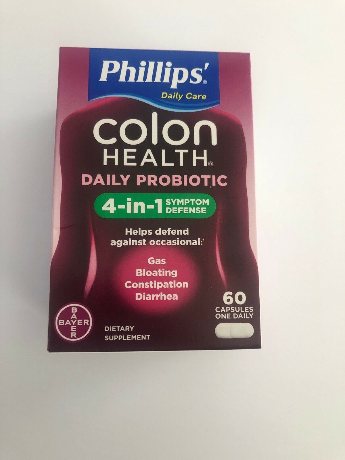 Phillips Colon Health Probiotic Supplement 60 Capsules Exp 9 2022