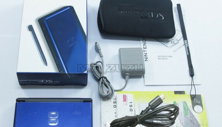 Contemporary Cobalt Blue Dim Nintendo DS Lite HandHeld Console Plan DSL dsi GBA video games