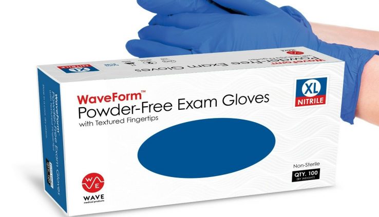 1000 Disposable Nitrile Examination Gloves Powder Free Solid Non Latex Non Vinyl
