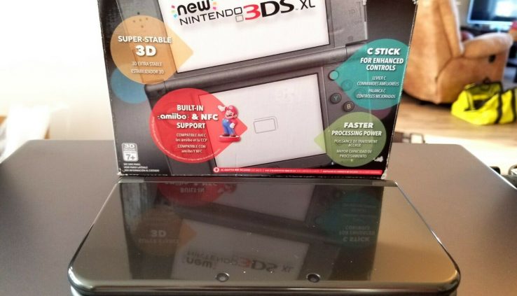 Nintendo Unusual 3DS XL Shadowy – Total with Box and Charger. Gargantuan Situation.
