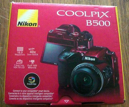 NEW Nikon COOLPIX B500 16MP Crimson Digital Camera 40X VR 3″TiltLCD FreePriorityMail