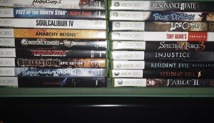 Microsoft Xbox 360 S 250GB and 18 games. Mortal kombat resident awful and more