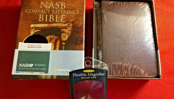 Sealed! 1995 Change NASB Compact CC Reference Bible Burgundy B Leather-basically based completely mostly Magnifier