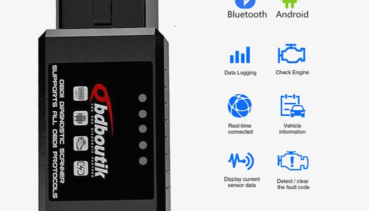 ELM327 OBD2 Bluetooth Automobile Scanner Android Automotive Code Reader Tool OBDII