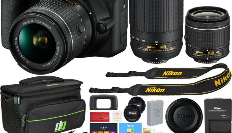 D3500 Nikon 24.2MP DSLR Digicam w/ 18-55mm & 70-300mm Lens + 16GB Bundle