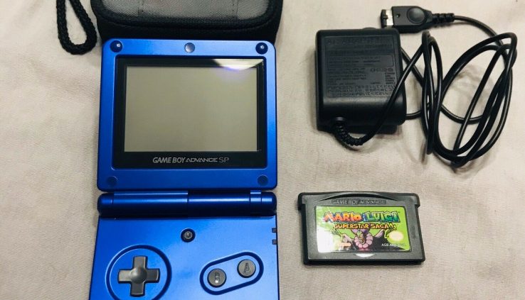 Nintendo Game Boy Come SP Cobalt Blue Handheld Machine Model AGS-001