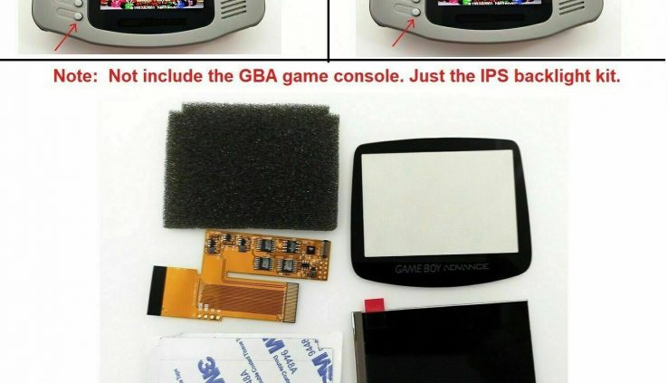 10 Stage Brightness GBA V2 IPS LCD Mod Kit Backlight Game Boy Advance 101 USA!