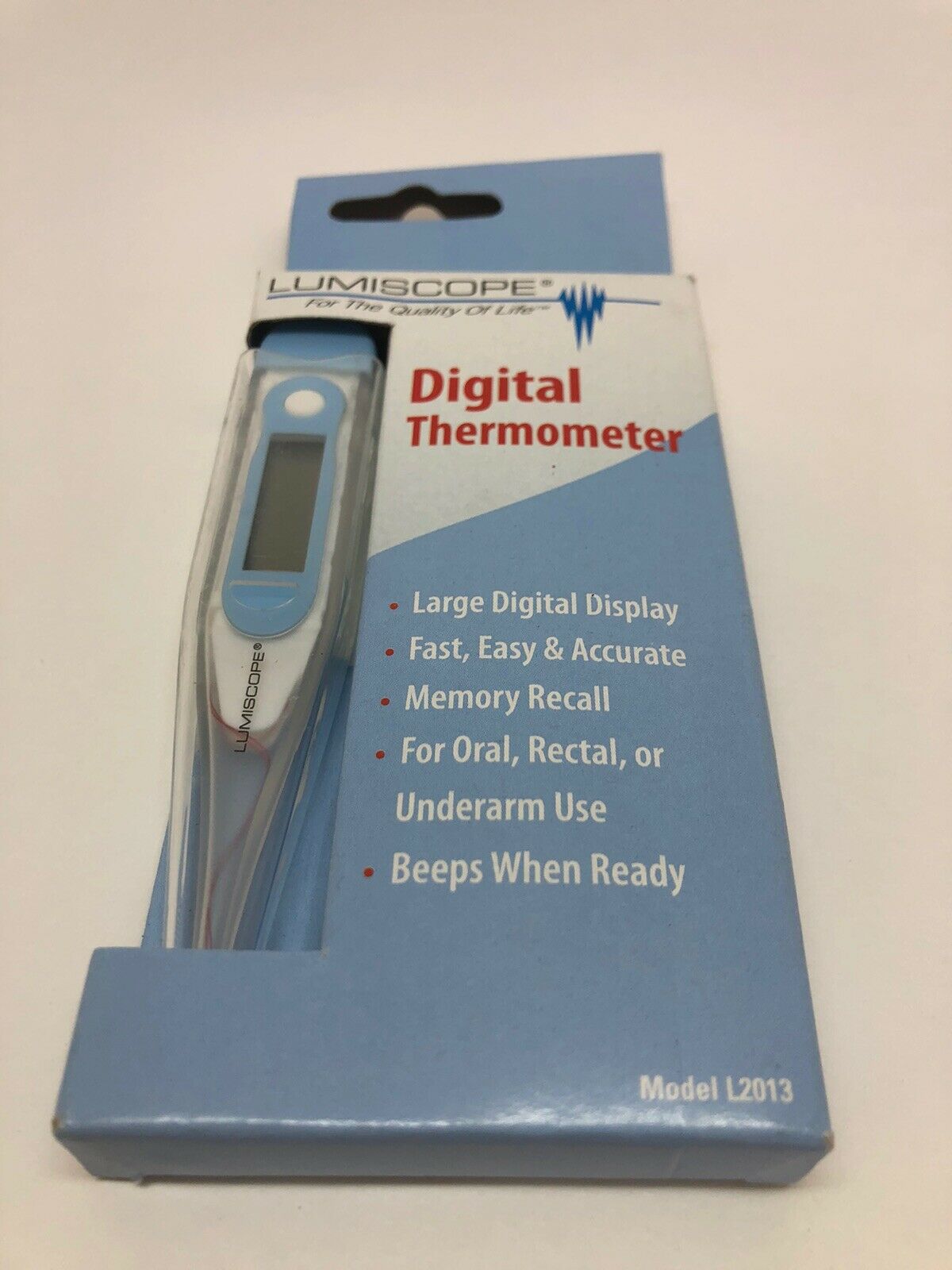 Lumiscope Digital Thermometer 4 Digit Snarl For Oral, Auxiliary