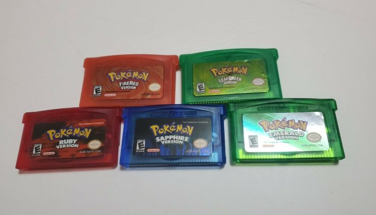 Pokemon Gameboy Come Role (FireRed, LeafGreen, Emerald, Sapphire, Ruby) 5x