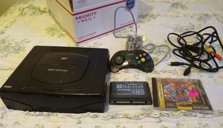 Sega Saturn regional modd swap MK-80000 Console 1 Controller and helpful game