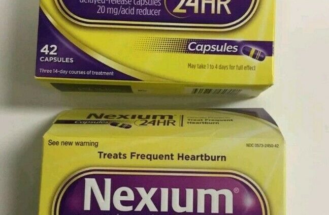 Nexium 24hr 42 Capsules Lot Of two Fresh In Field [84 Capsules]