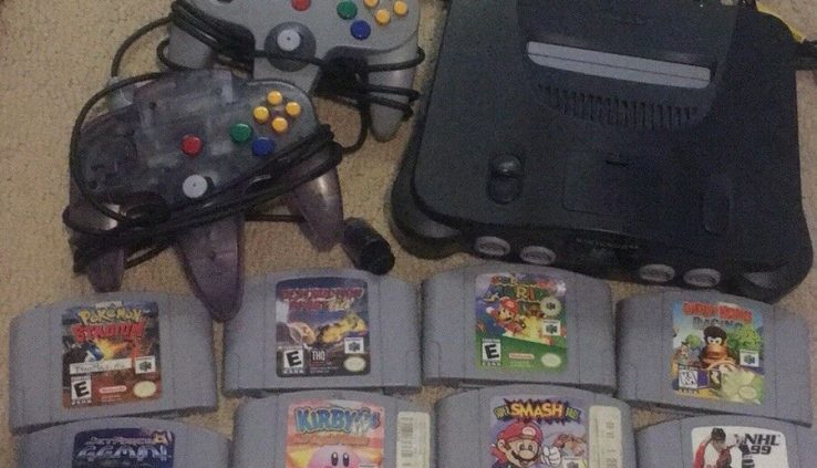 nintendo 64 With 8 Games And a pair of Controllers