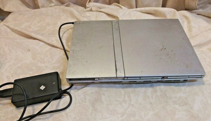 Sony PlayStation 2 PS2 Slim Silver Console SCPH-77001 (Console & Vitality Present)