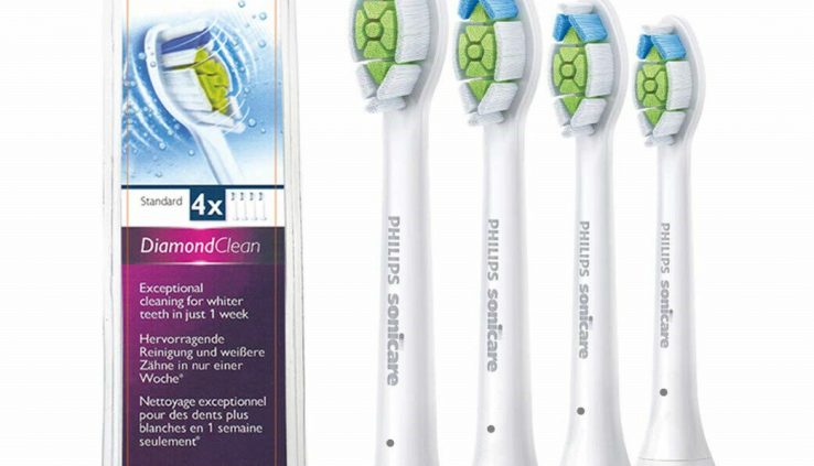 Philips Sonicare DiamondClean HX6064/65 Substitute Toothbrush Brush Heads 4Pack