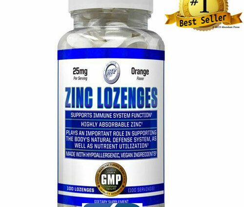 ZINC Lozengers Extremely Absorbable 25 mg, Orange Flavor-100 Lozengers by Hello-Tech