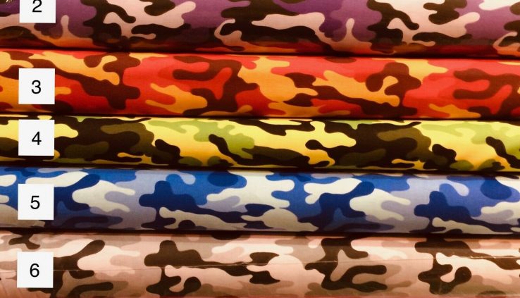 Camouflage Camo Cloth  8 colours by the Yard, Half Yard, FQ or Scrap