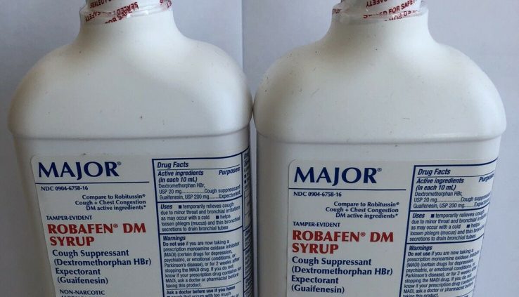 Fundamental ROBAFEN DM Guaifenesin MUCUS Expectorant Syrup 16oz. 2 Bottles