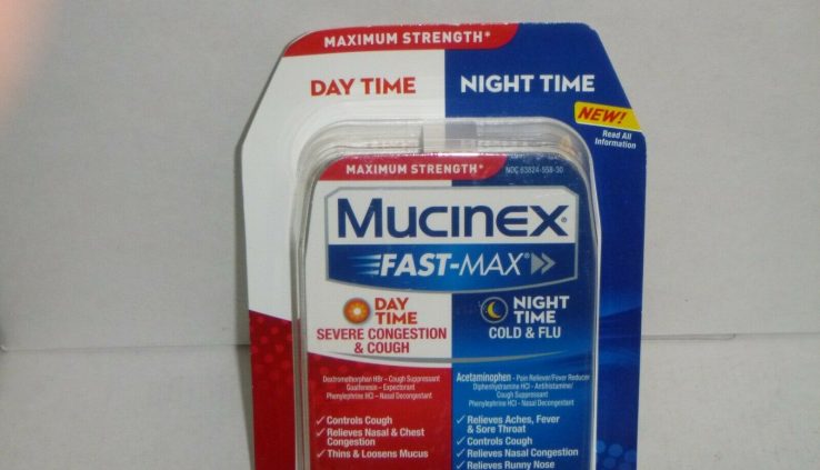 Mucinex Instant Max Day Extreme Congestion and Night Icy and Flu 30 Caplets