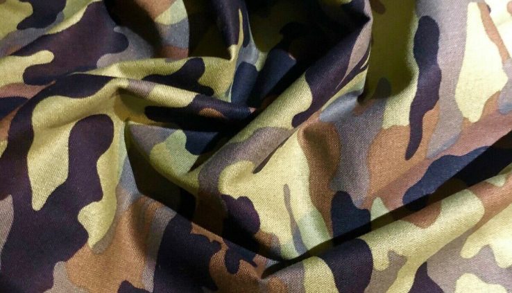 Camouflage 100% cotton 45″ by the yard