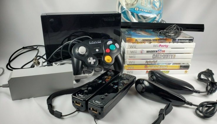 Nintendo Wii Console Total Bundle 3 Controllers 2 Nunchucks 25 Games AV Energy