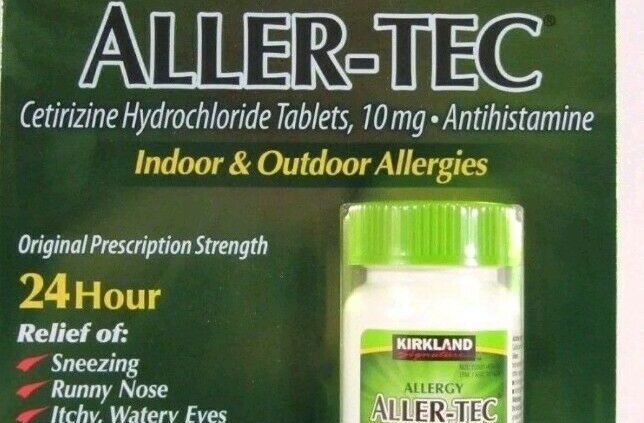 Kirkland Aller-Tec Cetirizine HCL 10 mg/Antihistamine 365 Capsules NEW