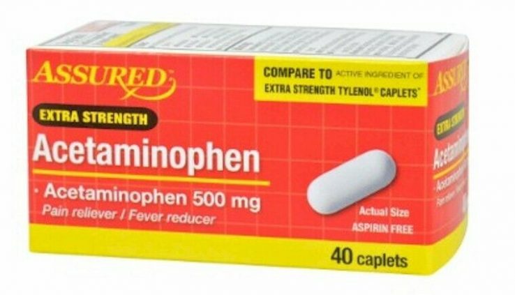 Extra Strength Acetaminophen 500 mg For Anguish Fever 40 caps~Evaluate to Tylenol~US