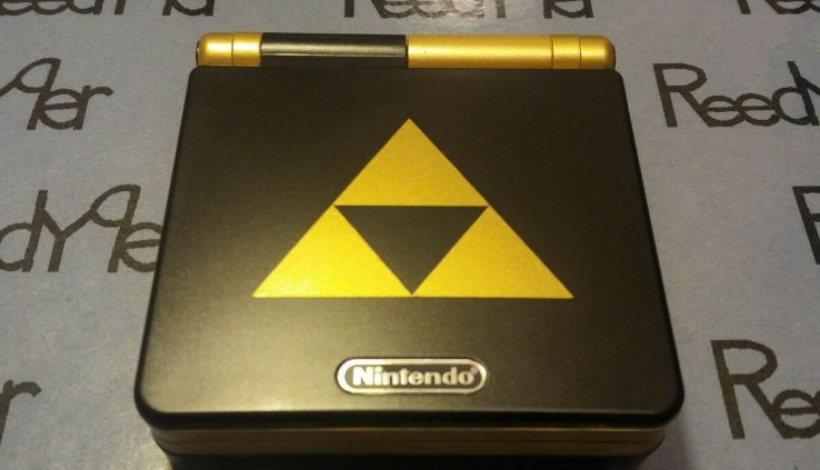 *MINT* Black & Gold Zelda TRIFORCE GameBoy Come SP AGS-101 Nintendo System gb