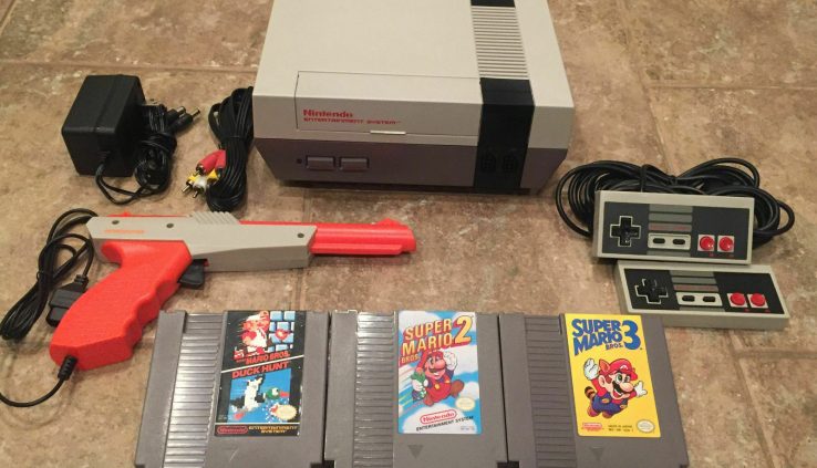 Nintendo Nes Console Gadget Colossal Mario Bros 1 2 3 Fashioned OEM Polished 72 Pin