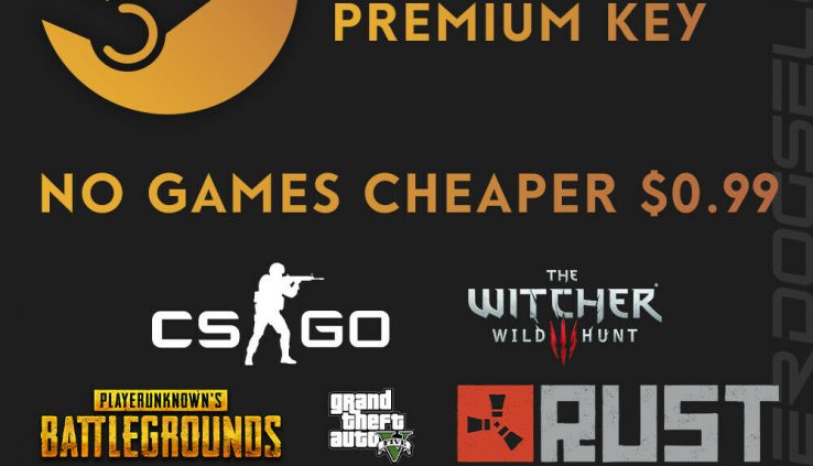 3X Steam Top price Random Key / CS:GO, PUBG, GTA V, RUST and more/REGION FREE